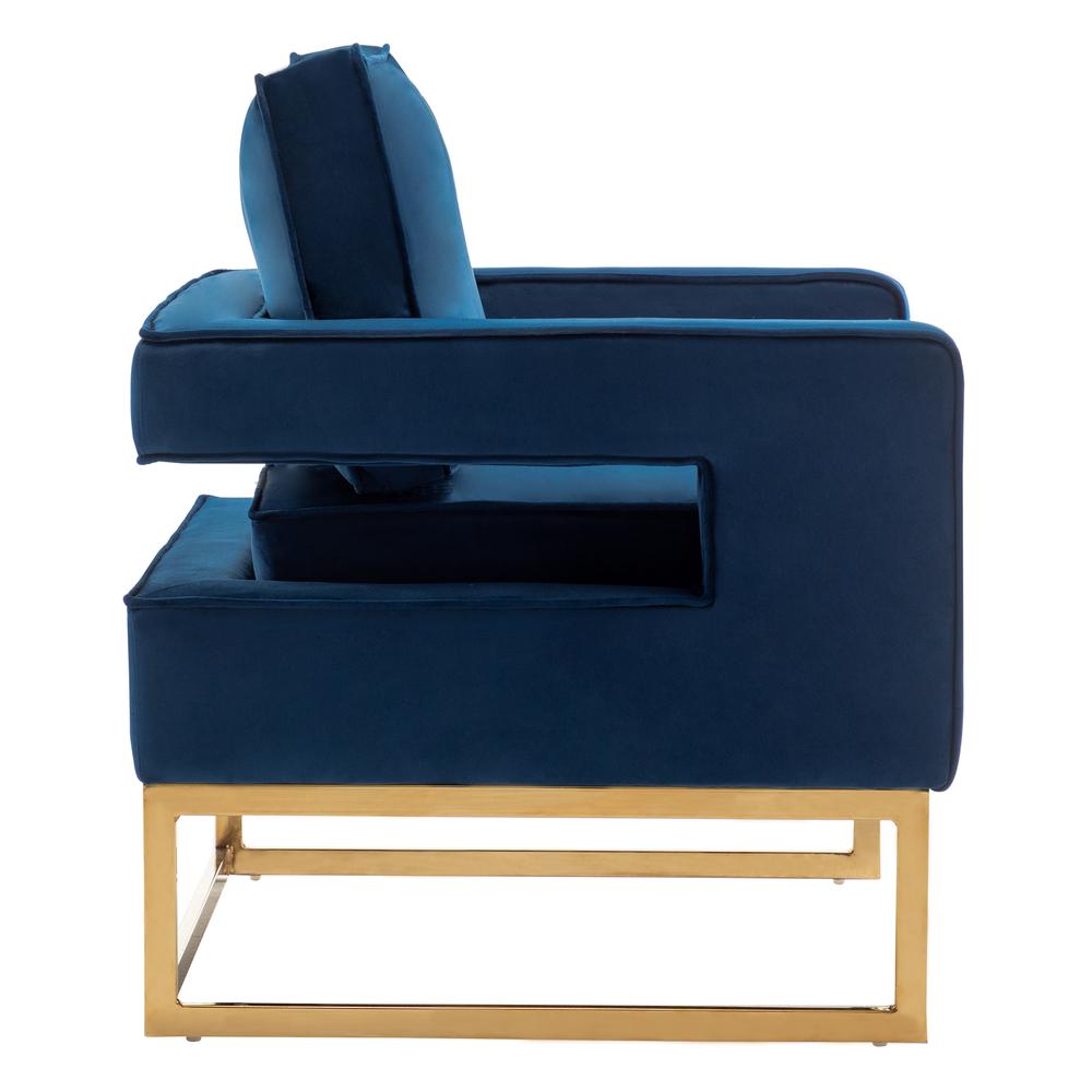 Take a Seat Carrie Velvet Accent Lounge Armchair with Gold Base