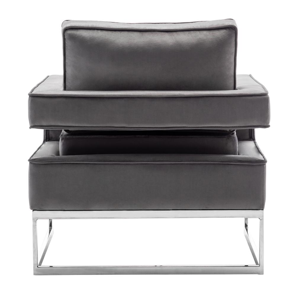 Take a Seat Carrie Velvet Accent Lounge Armchair with Silver Base