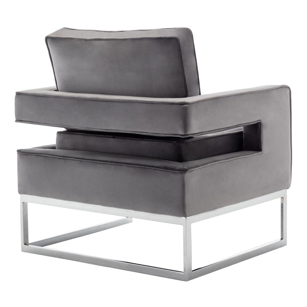 Take a Seat Carrie Velvet Accent Lounge Armchair with Silver Base