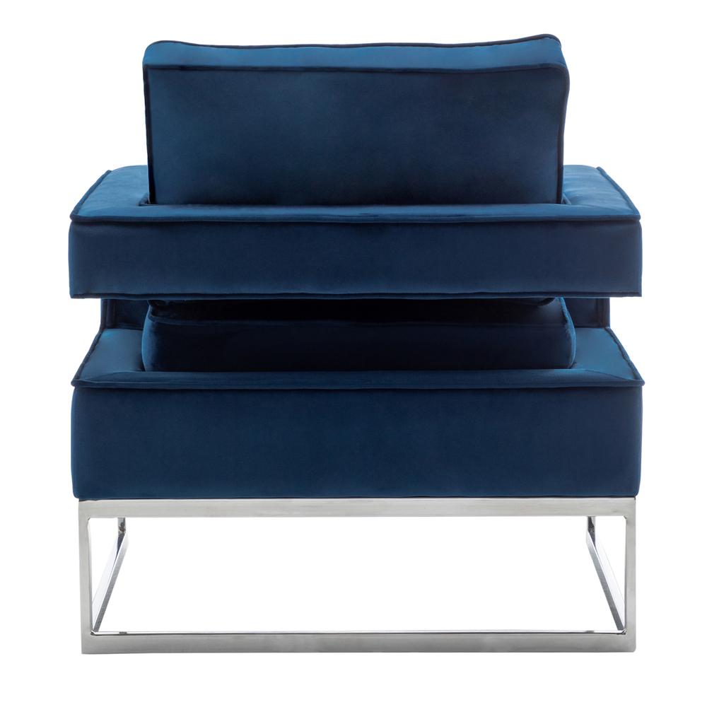 Take a Seat Carrie Velvet Accent Lounge Armchair with Silver Base