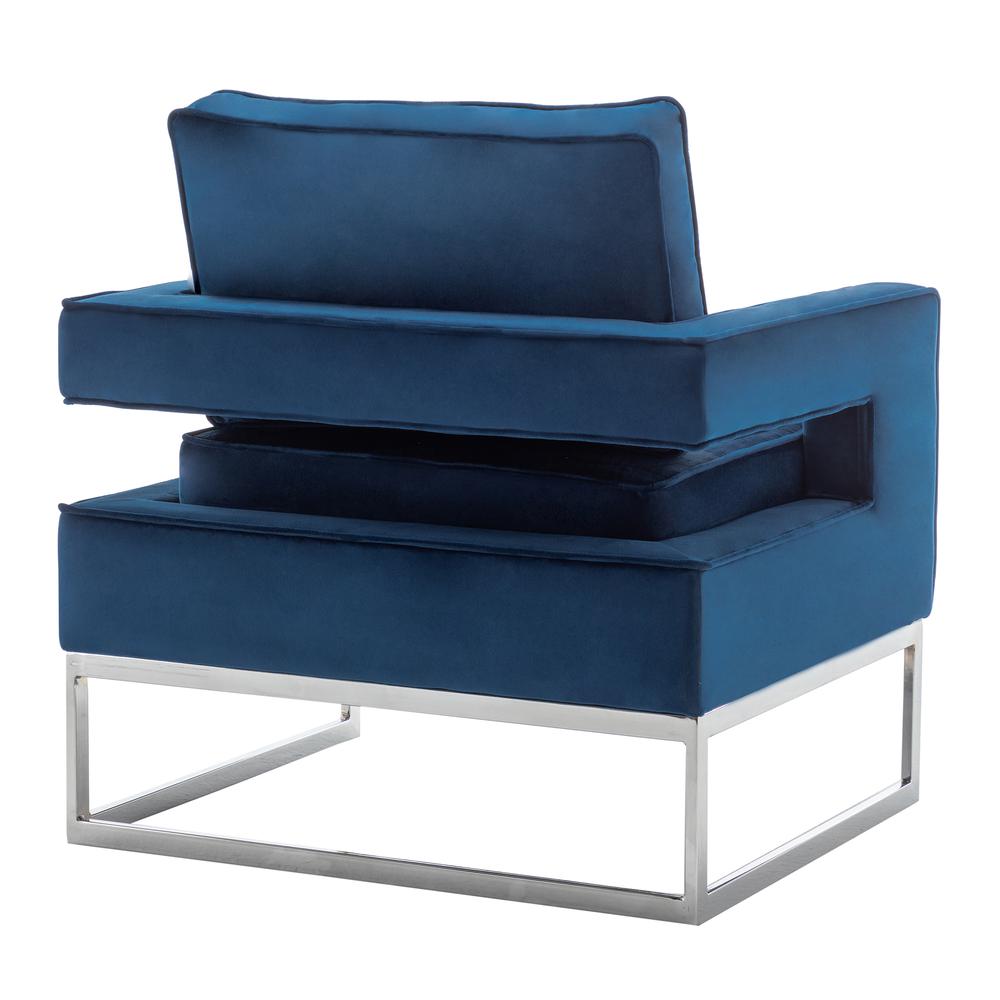 Take a Seat Carrie Velvet Accent Lounge Armchair with Silver Base