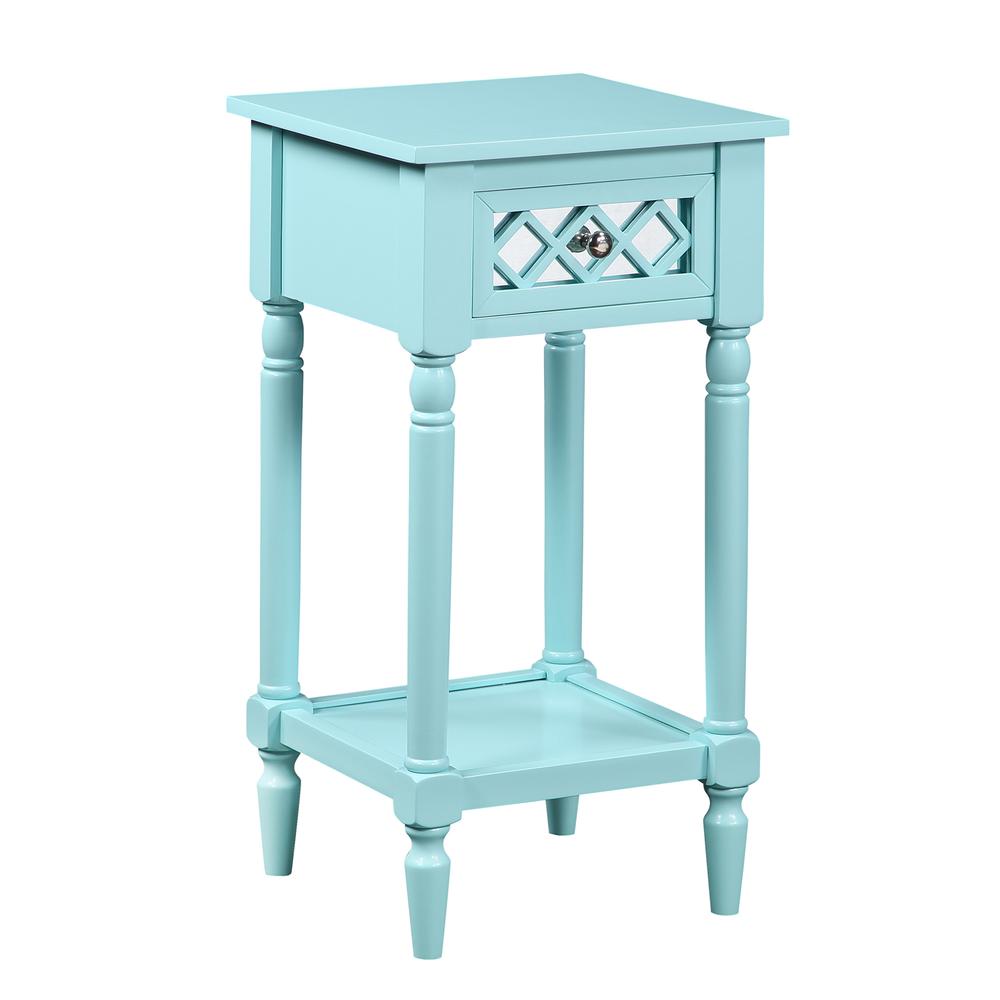 French Country Khloe Deluxe- 1 Drawer Accent Table with Shelf