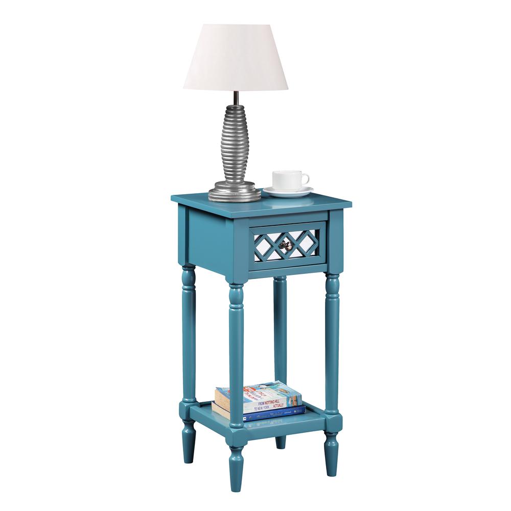 French Country Khloe Deluxe - 1 Drawer Accent Table with Shelf