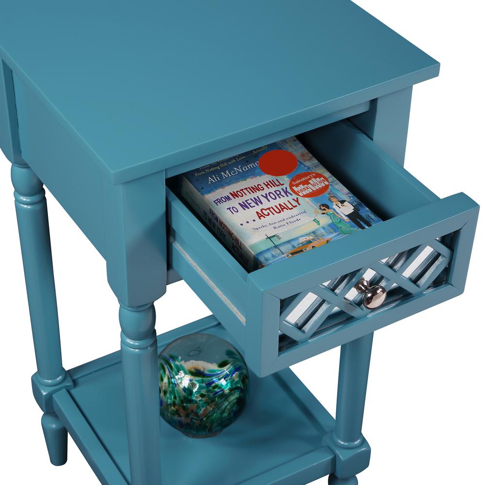 French Country Khloe Deluxe - 1 Drawer Accent Table with Shelf