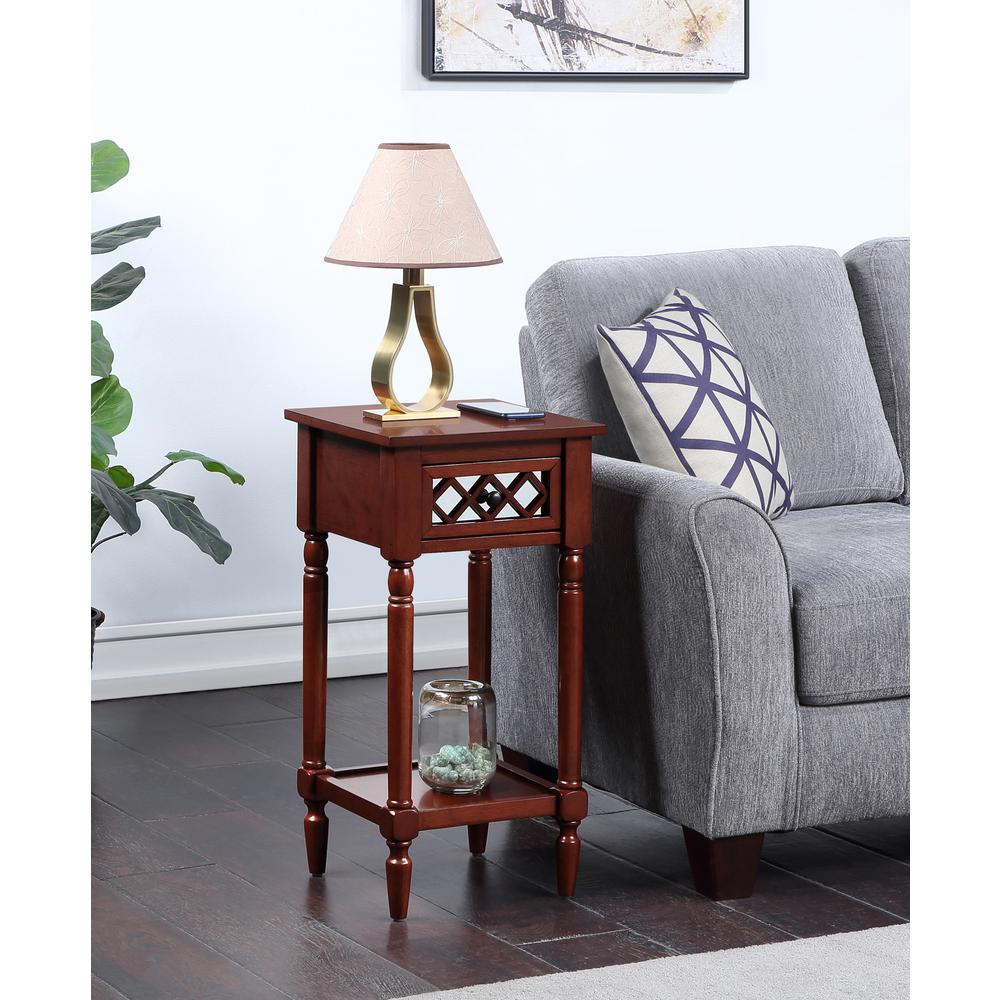 French Country Khloe Deluxe, 1 Drawer Accent Table with Shelf