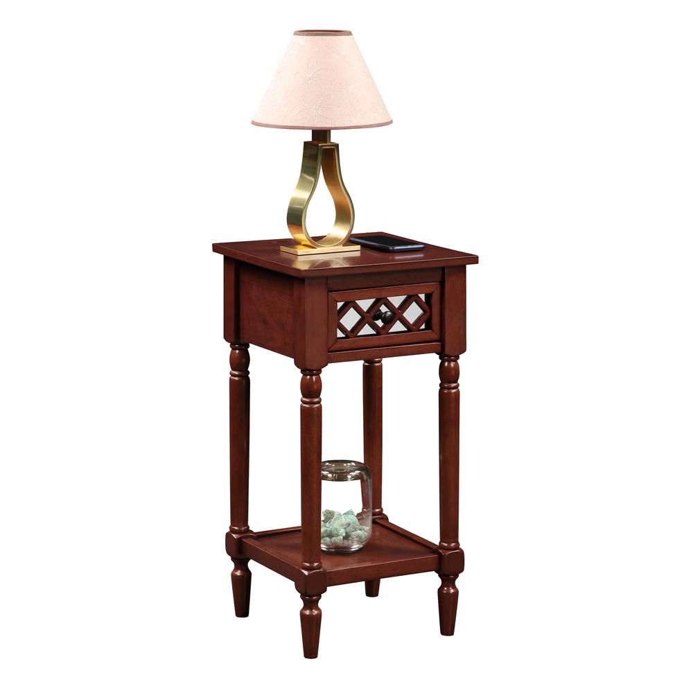 French Country Khloe Deluxe, 1 Drawer Accent Table with Shelf