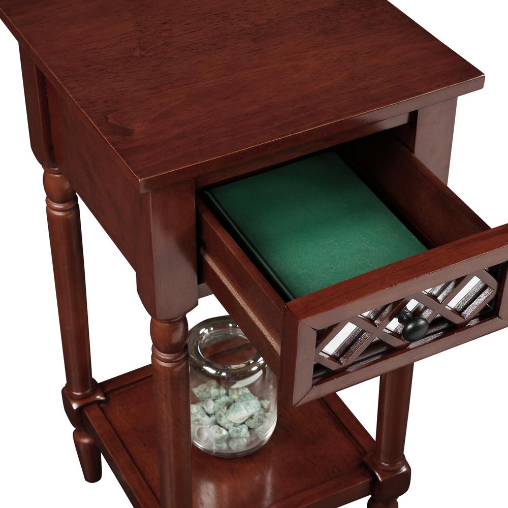 French Country Khloe Deluxe, 1 Drawer Accent Table with Shelf