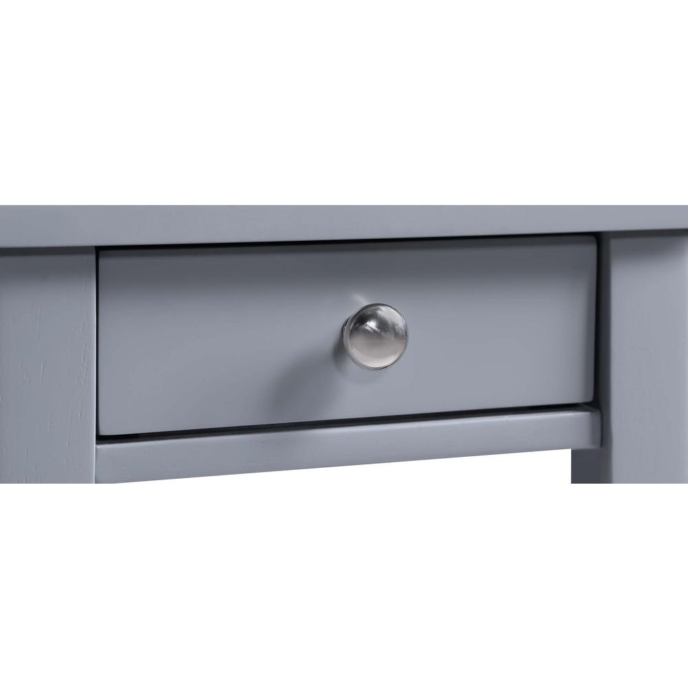American Heritage 1 Drawer Chairside End Table with Shelves Gray