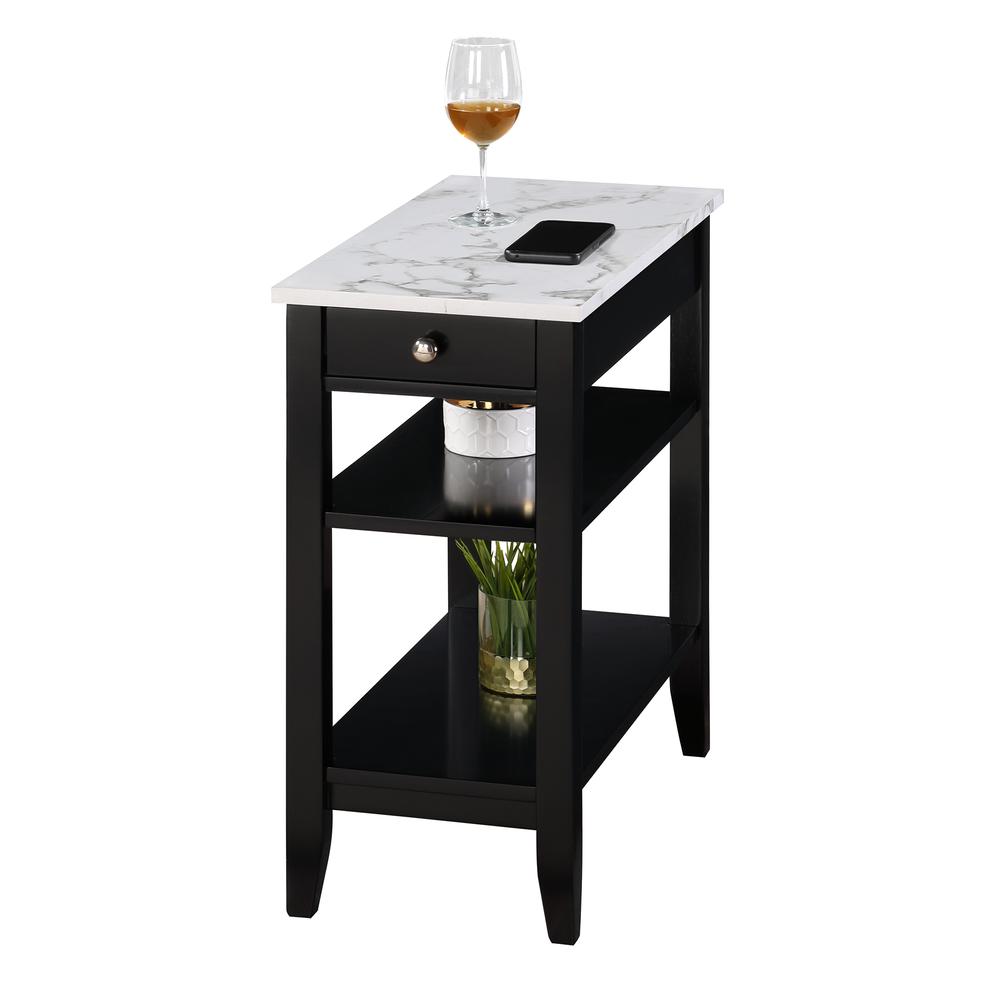 American Heritage 1 Drawer Chairside End Table with Shelves