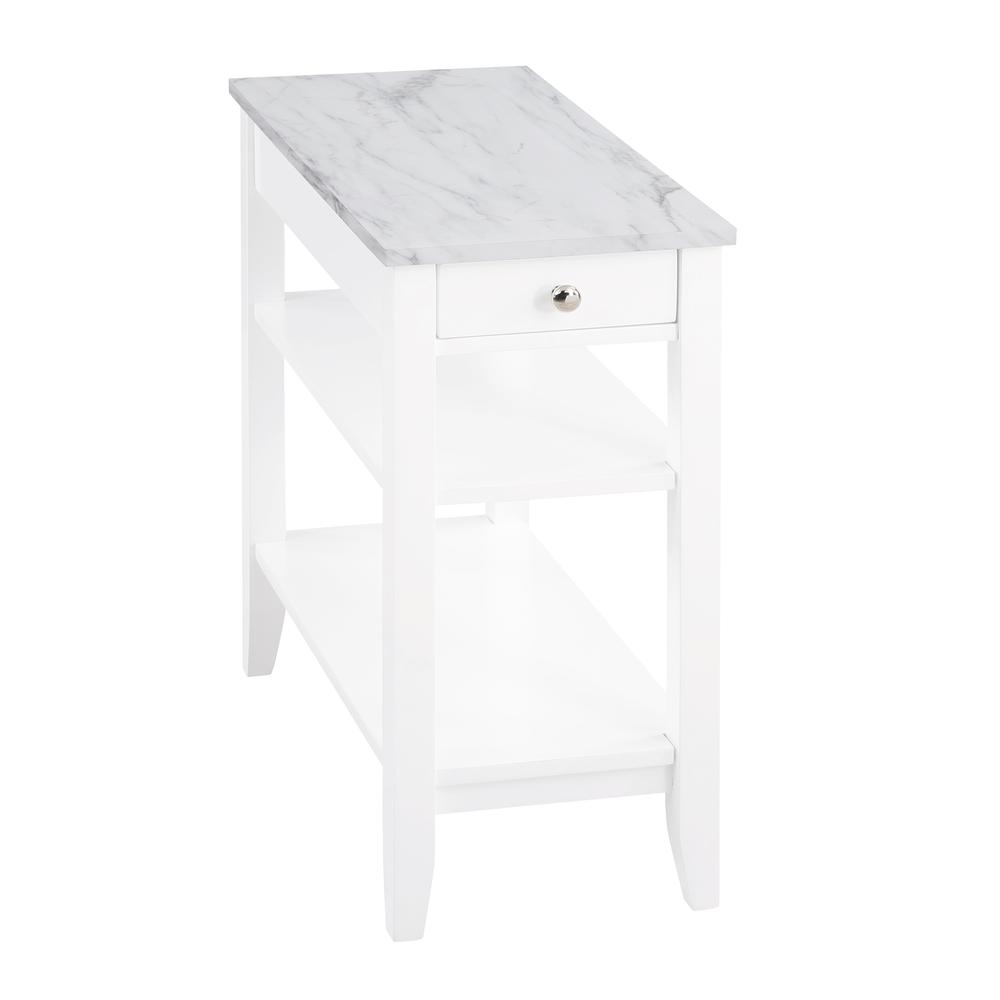 American Heritage 1 Drawer Chairside, End Table with Shelves