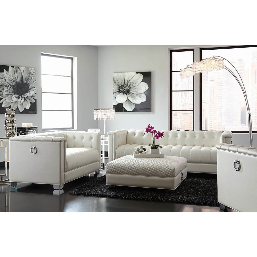 Chaviano Tufted Upholstered Chair Pearl White