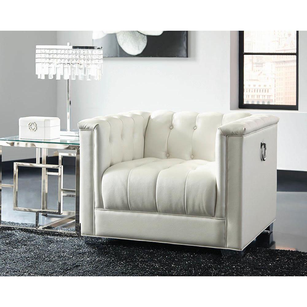 Chaviano Tufted Upholstered Chair Pearl White