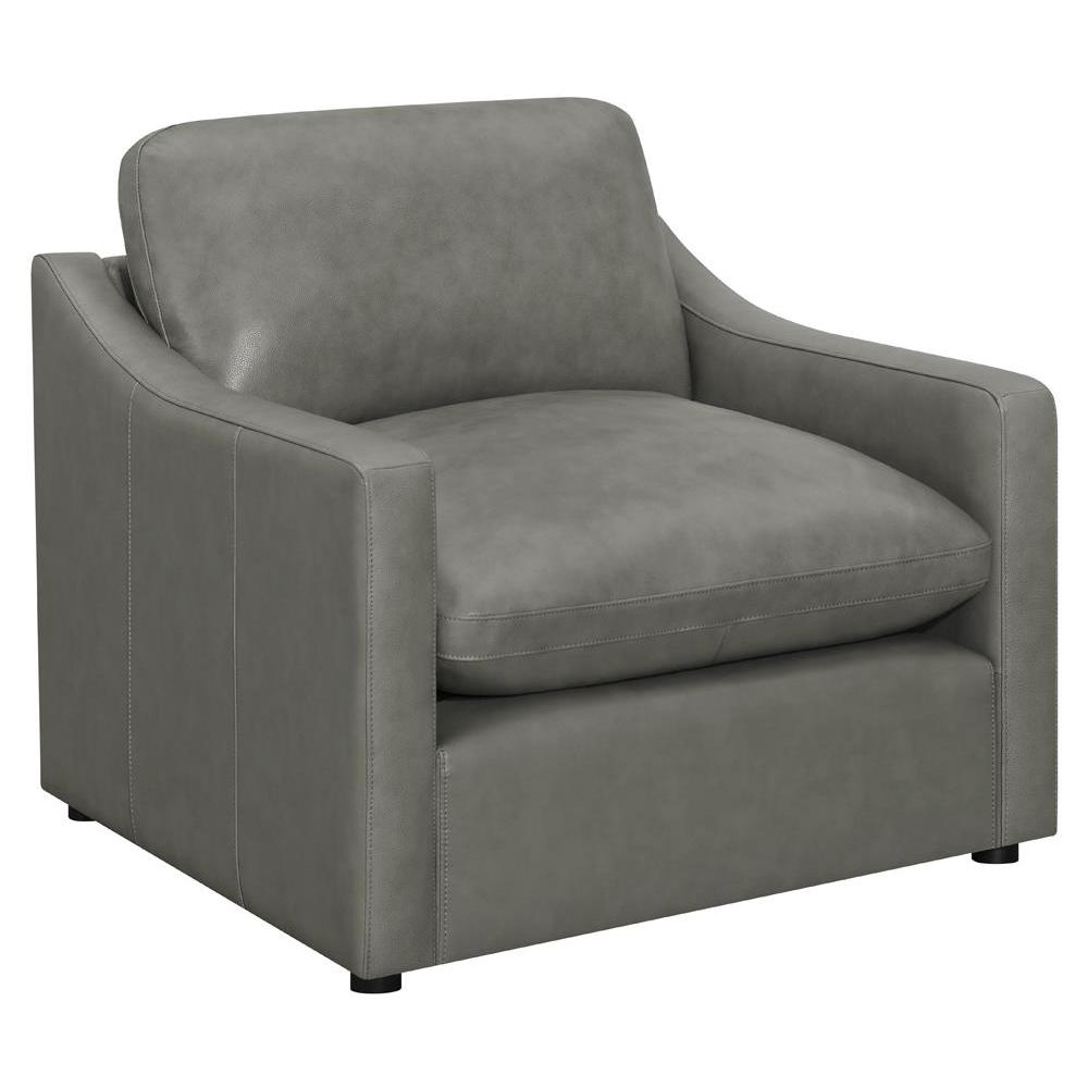 Grayson Sloped Arm Upholstered Chair Grey