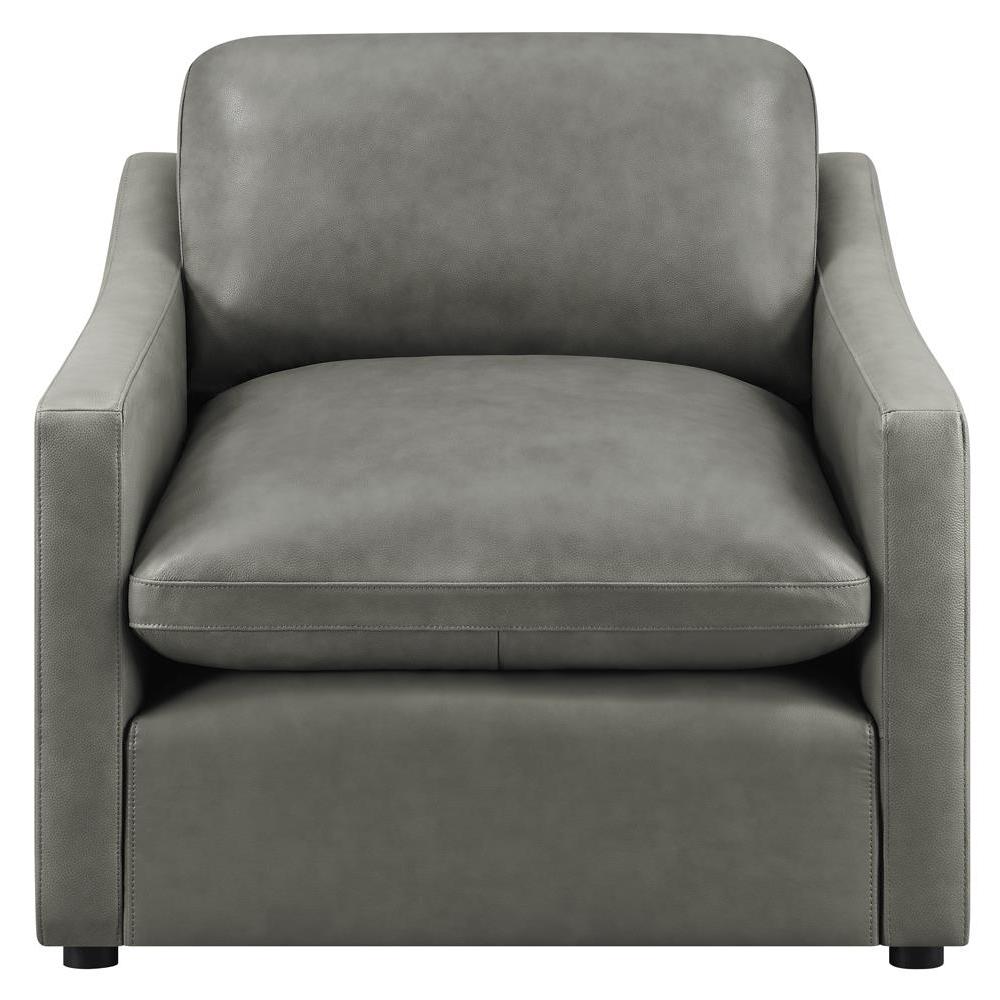 Grayson Sloped Arm Upholstered Chair Grey