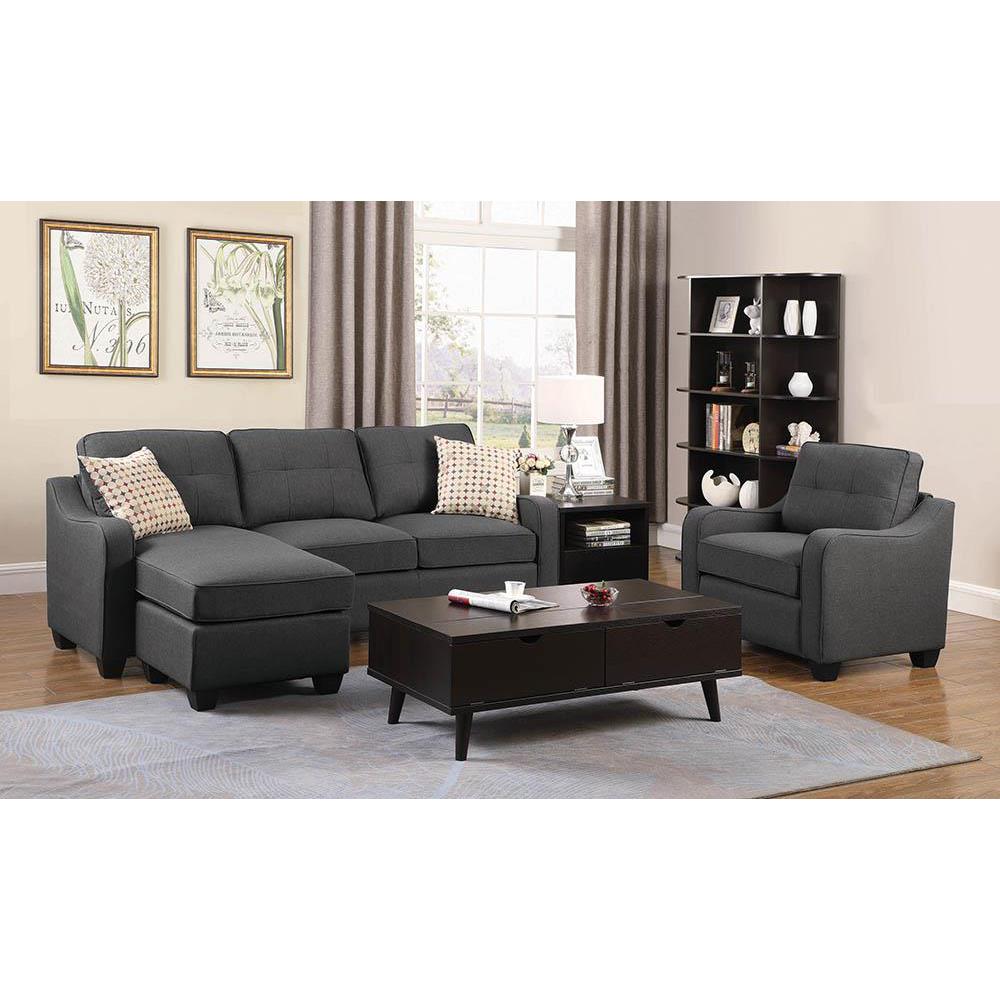 Nicolette Upholstered Tufted Chair Dark Grey