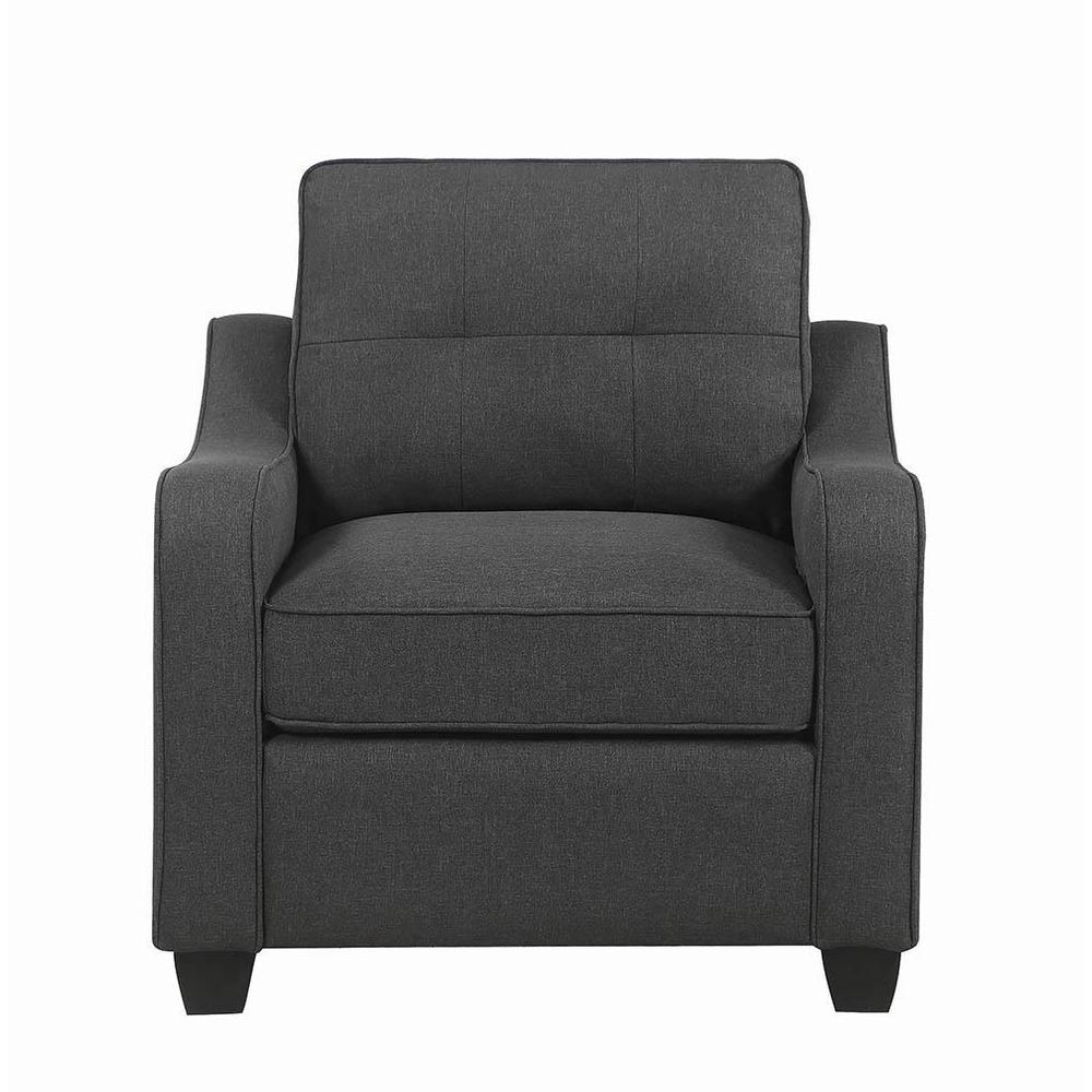Nicolette Upholstered Tufted Chair Dark Grey