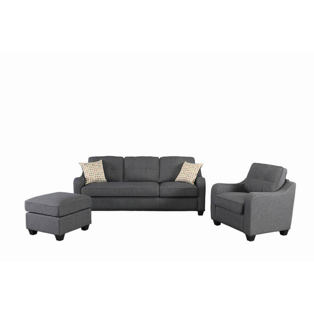 Nicolette Upholstered Tufted Chair Dark Grey