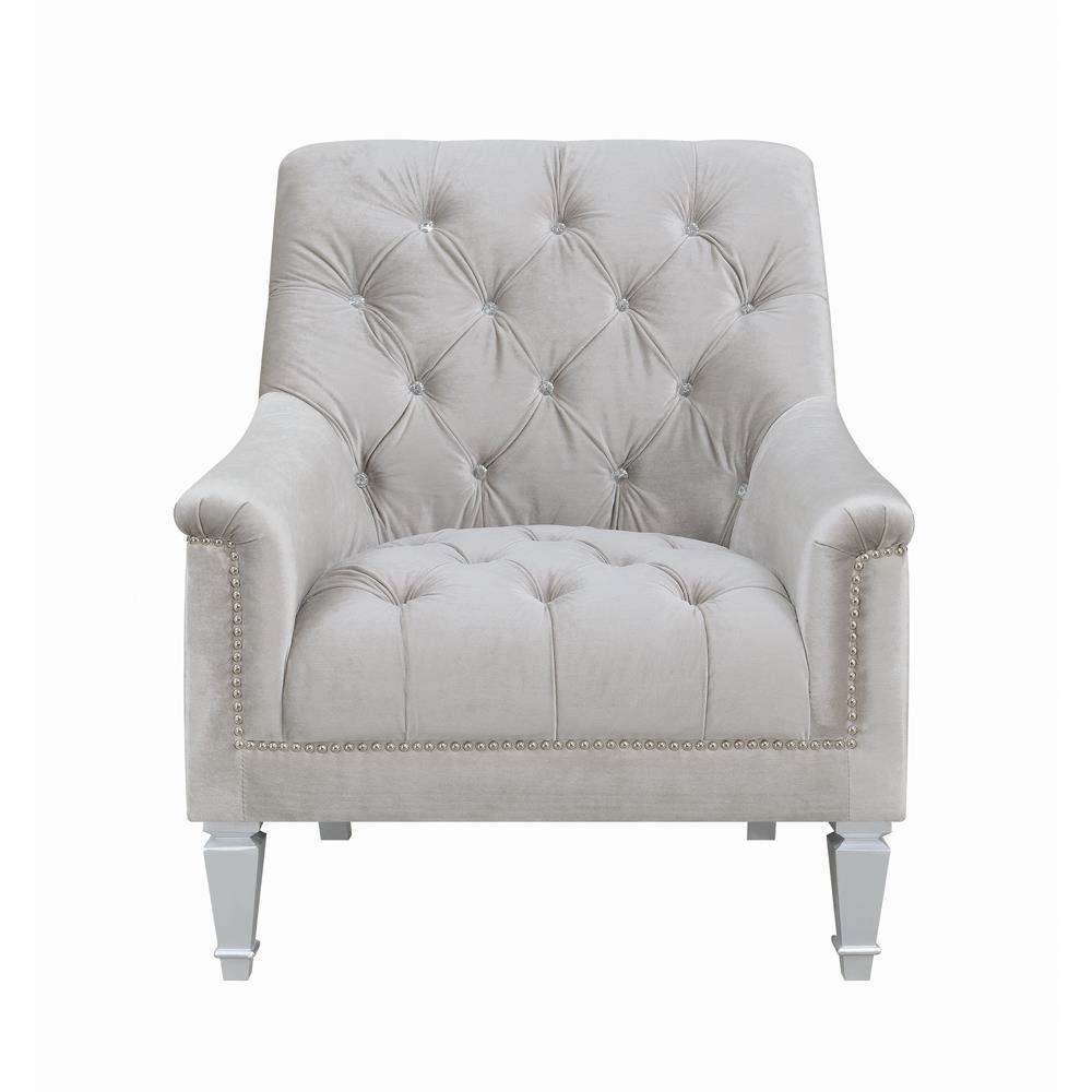 Avonlea Sloped Arm Tufted Chair Grey