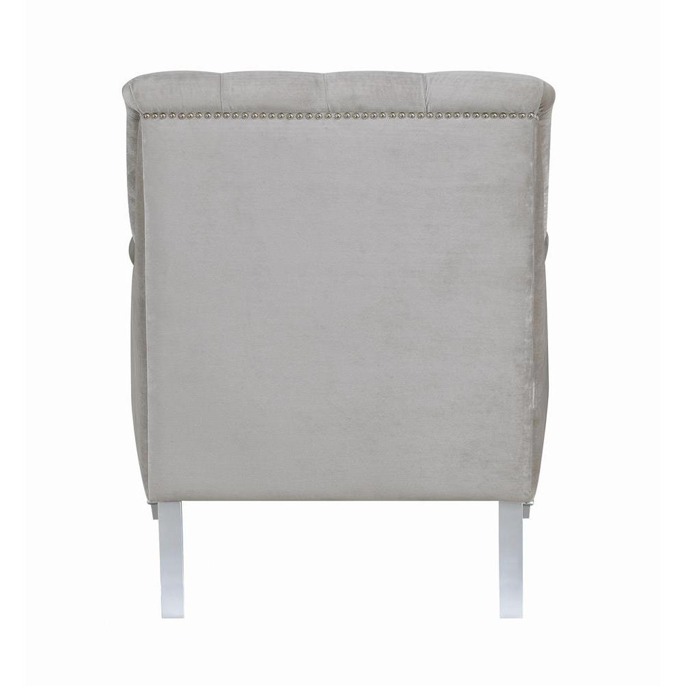 Avonlea Sloped Arm Tufted Chair Grey