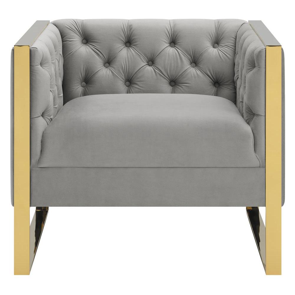 Eastbrook Tufted Back Chair Grey