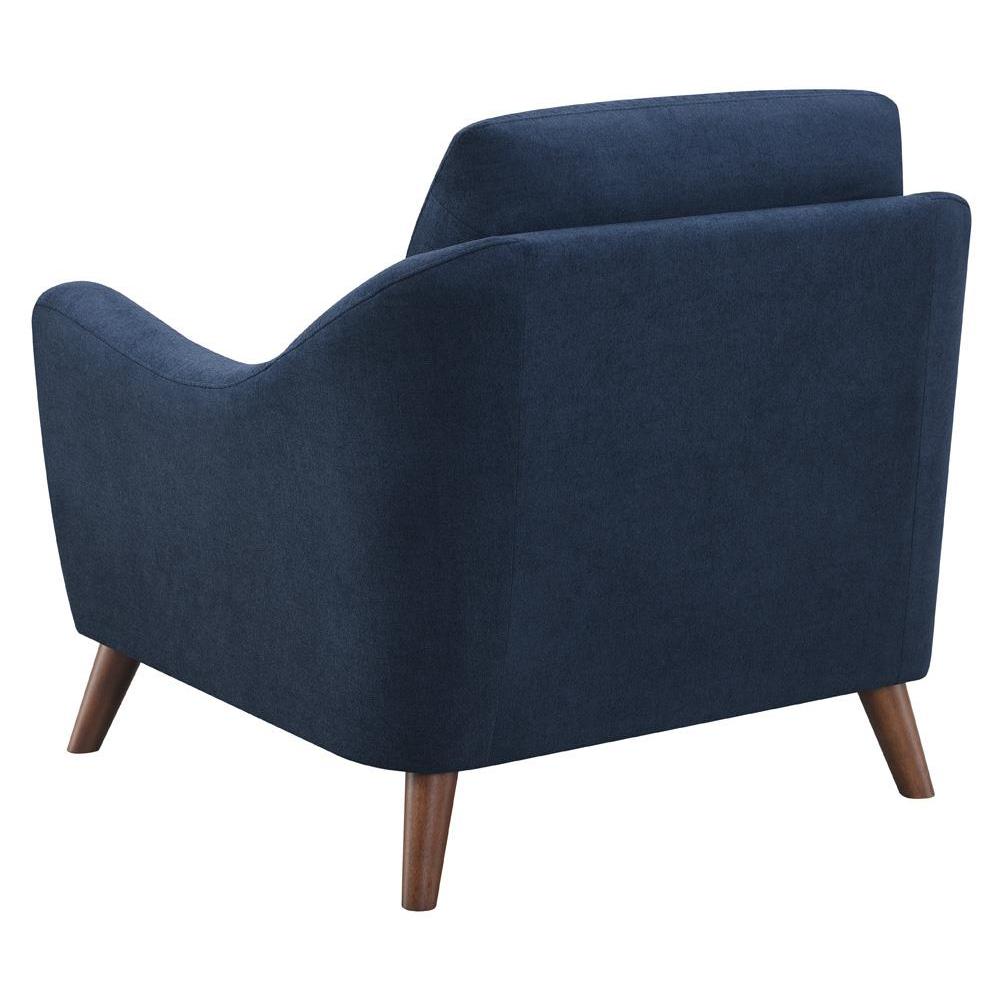 Gano Sloped Arm Upholstered Chair Navy Blue