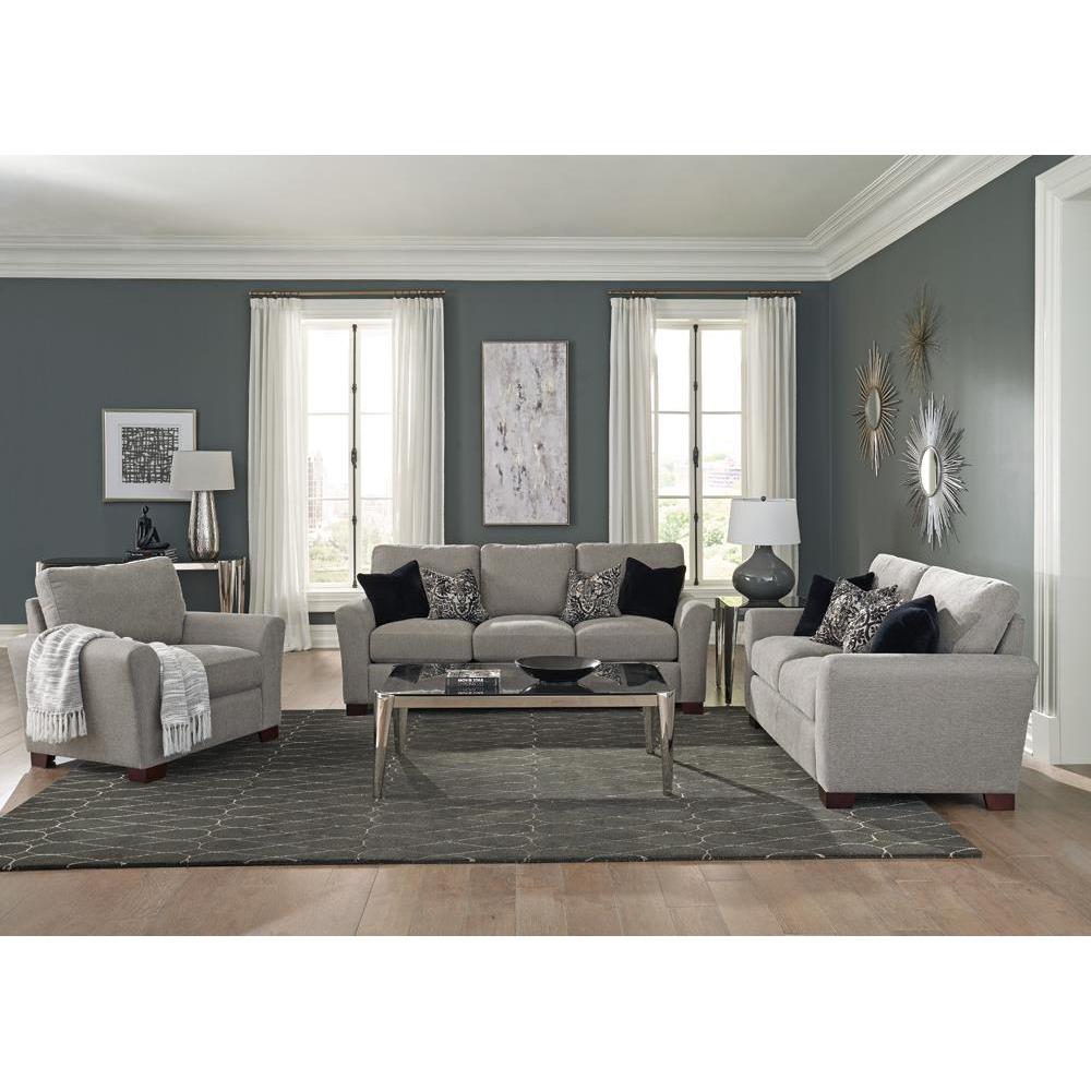 Drayton Flared Arm Upholstered Chair Warm Grey
