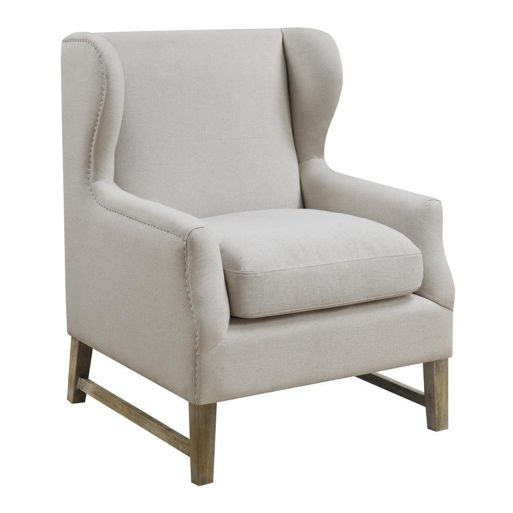 Fleur Wing Back Accent Chair Cream