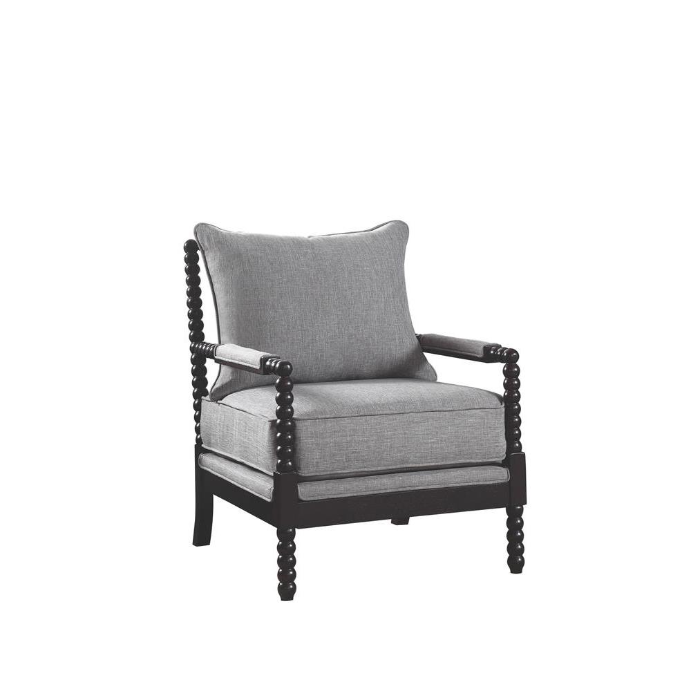 Blanchett Cushion Back Accent Chair Grey and Black