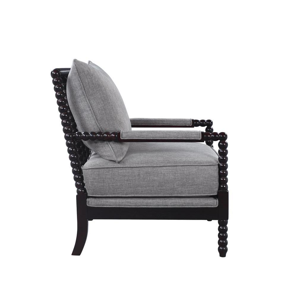 Blanchett Cushion Back Accent Chair Grey and Black