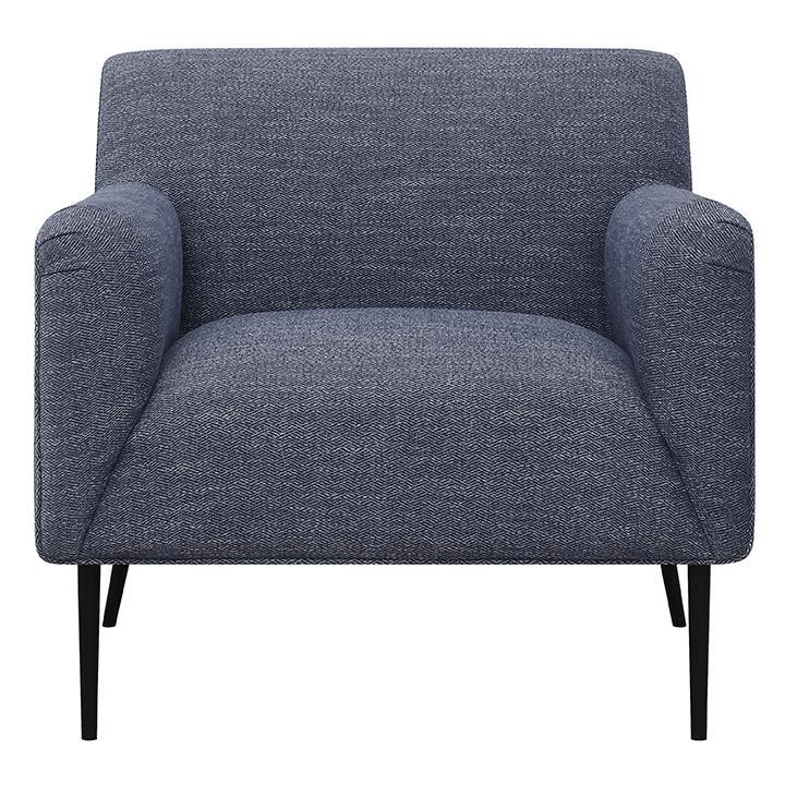 Darlene Upholstered Tight Back Accent Chair Navy Blue