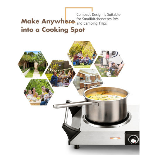 Ceramic Infrared Stove with Temperature Control and Insulated Handles