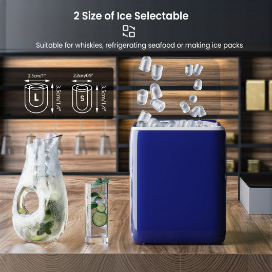44 lbs Portable Countertop Ice Maker Machine with Scoop-Navy