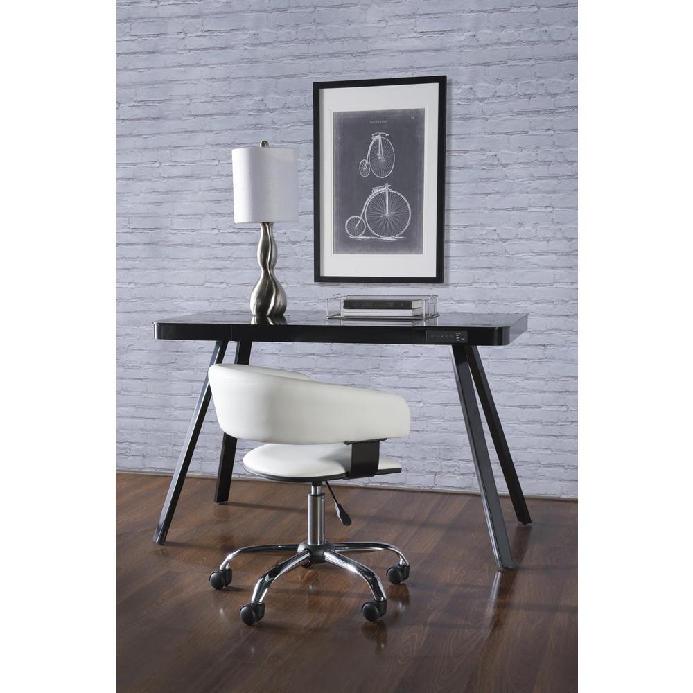 White Gas Lift Desk Chair
