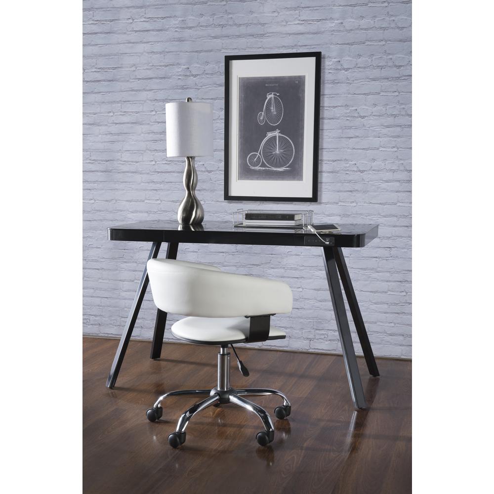 White Gas Lift Desk Chair