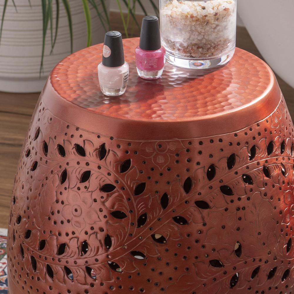 Safiya Side Table Antique Copper