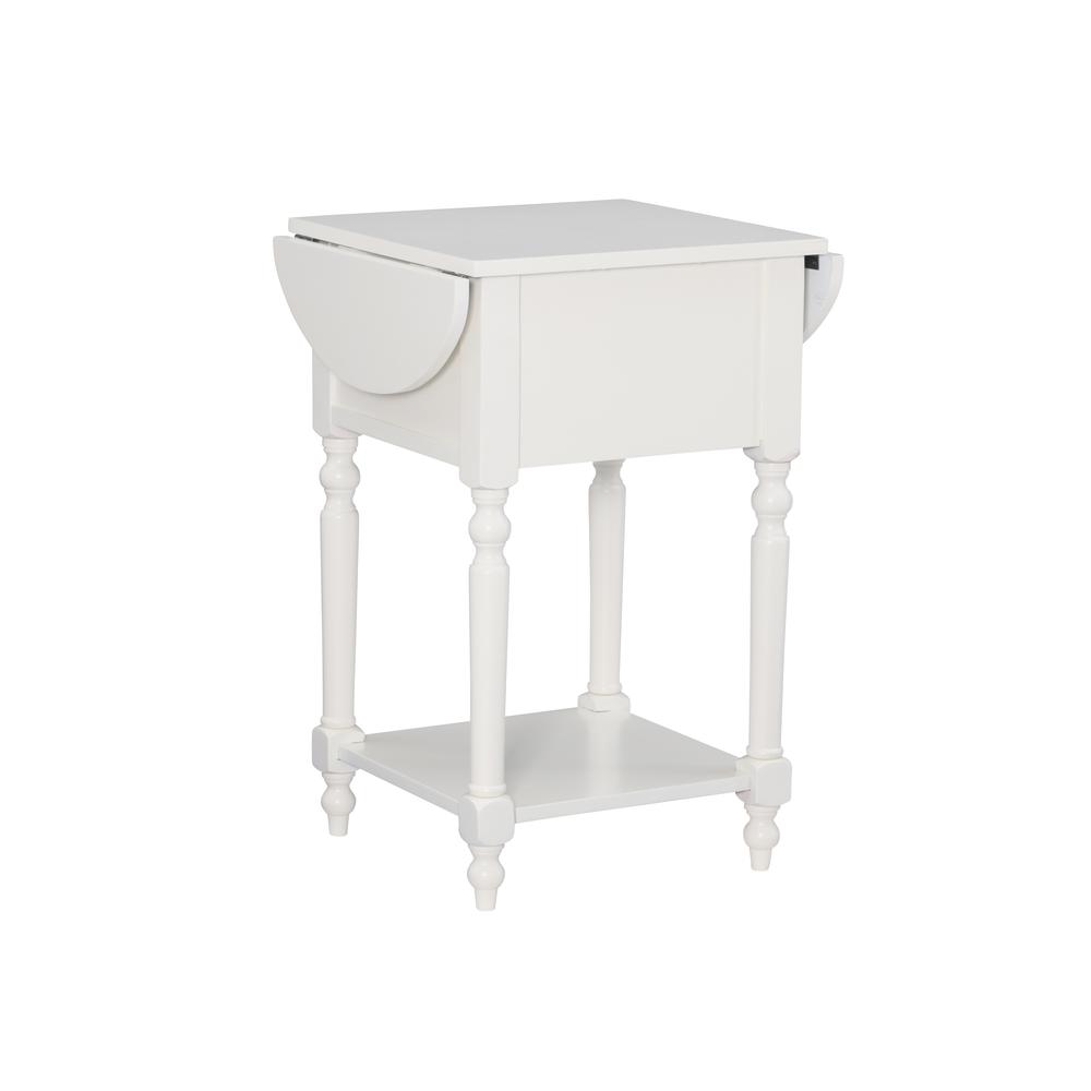 Shiloh White Table with Dropleaf