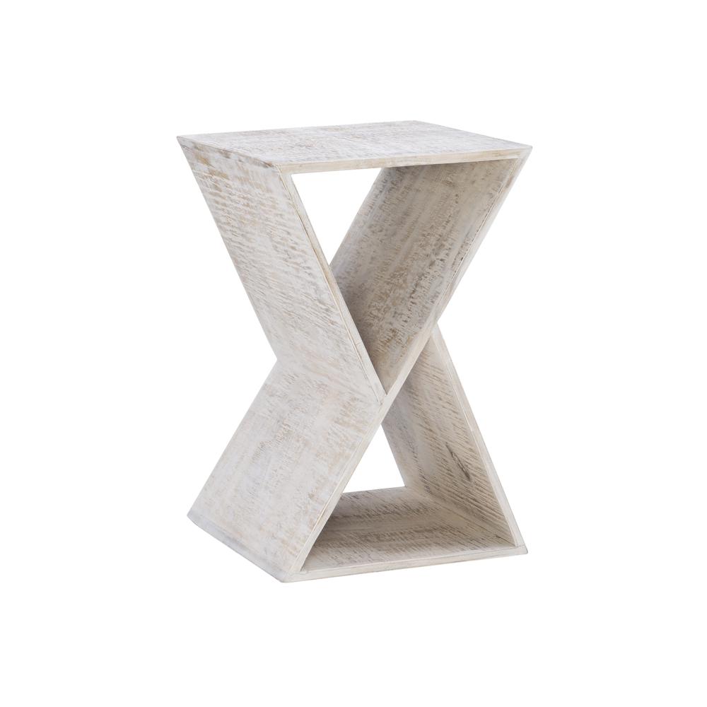 Trevor Triangle Side Table Whitewash