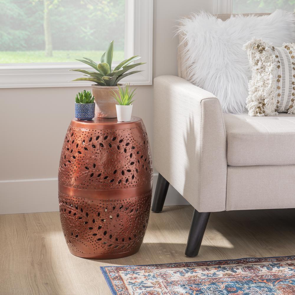 Safiya Side Table Antique Copper