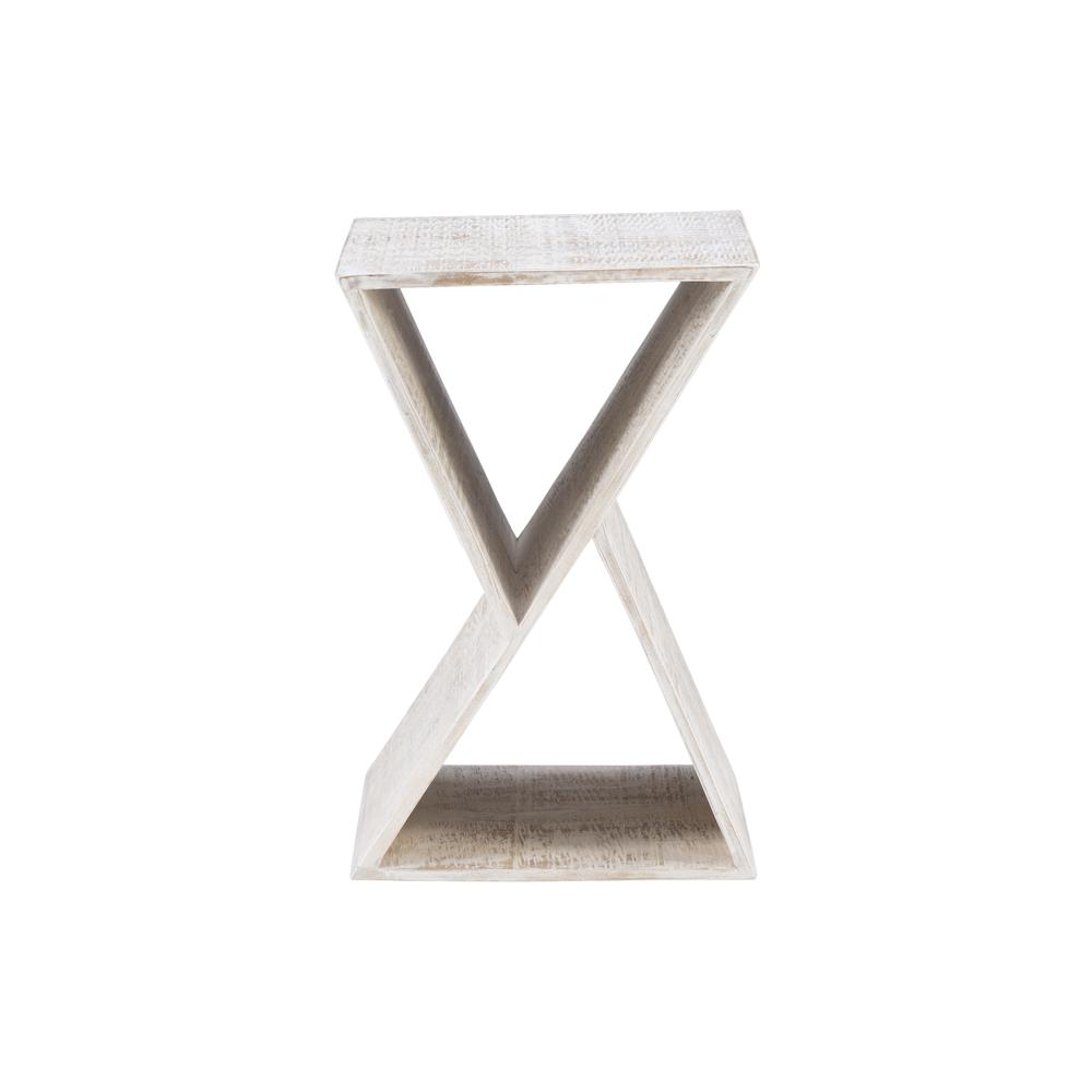 Trevor Triangle Side Table Whitewash