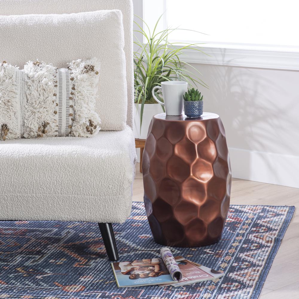 Soleil Side Table Antique Copper