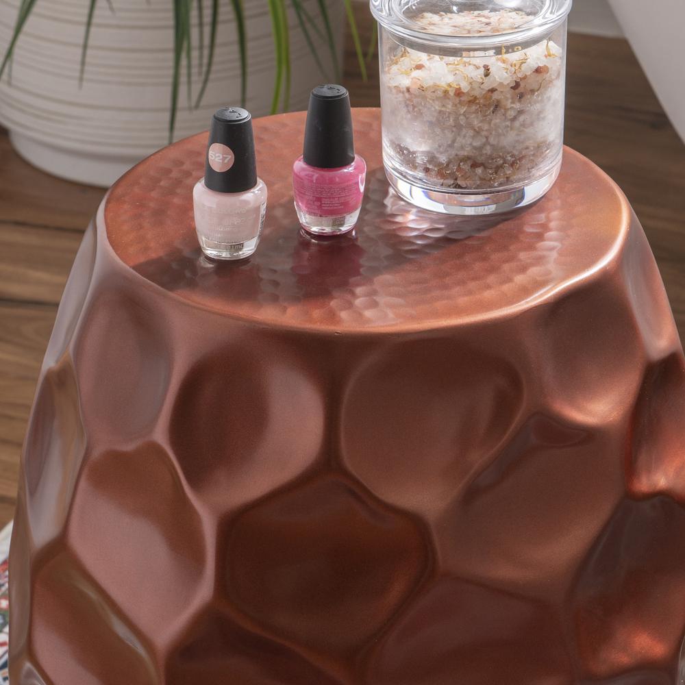 Soleil Side Table Antique Copper