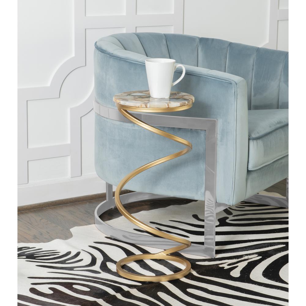 Rian Spiral Drink Table Amber Agate