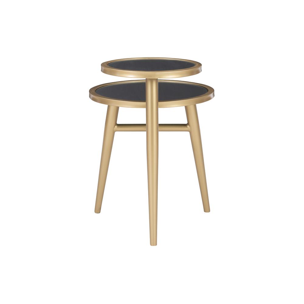 Jolson Two Tiered Mirrored Side Table