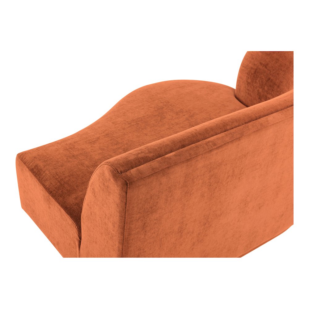 Yoon Chaise Left Fired Rust