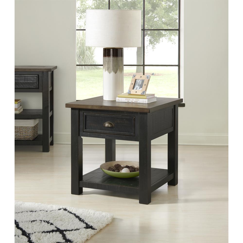 Martin Svensson Home Monterey End Table, Black and Brown