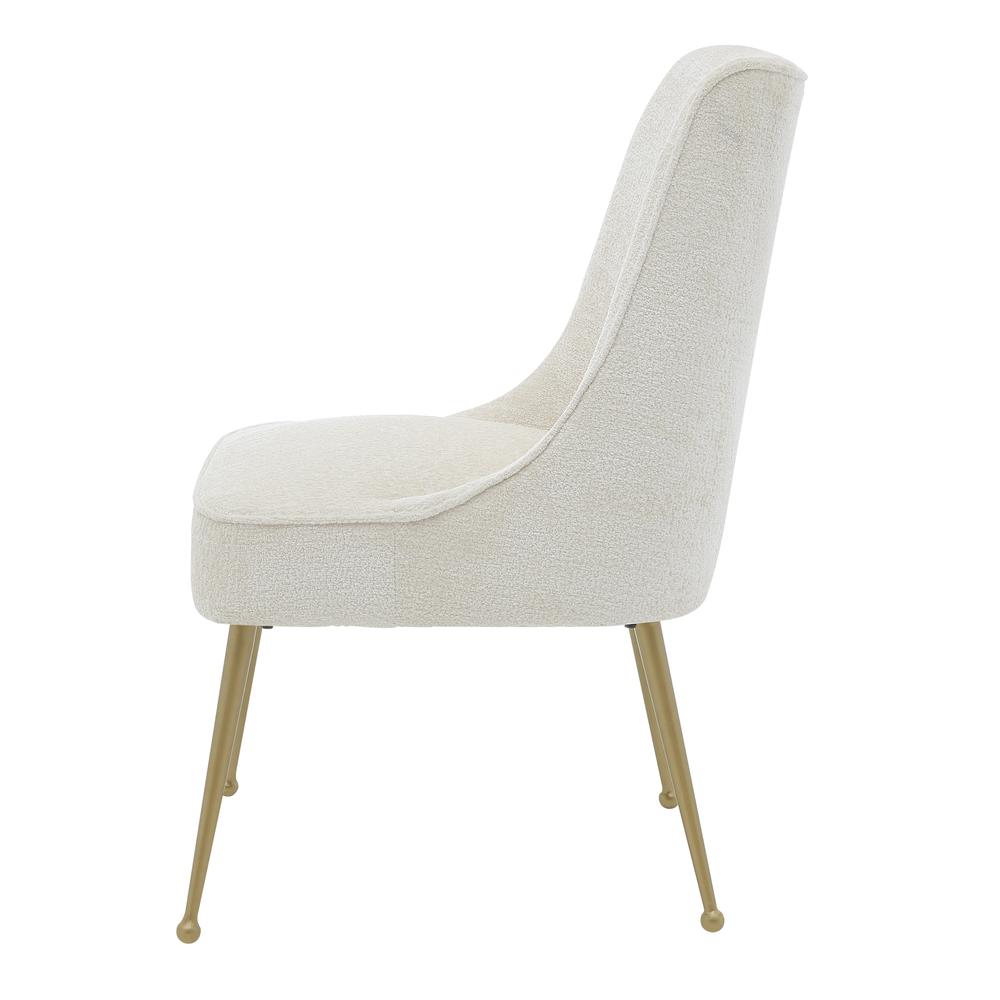Cedric KD Fabric Dining Side Chair Gold Legs, (Set of 2)
