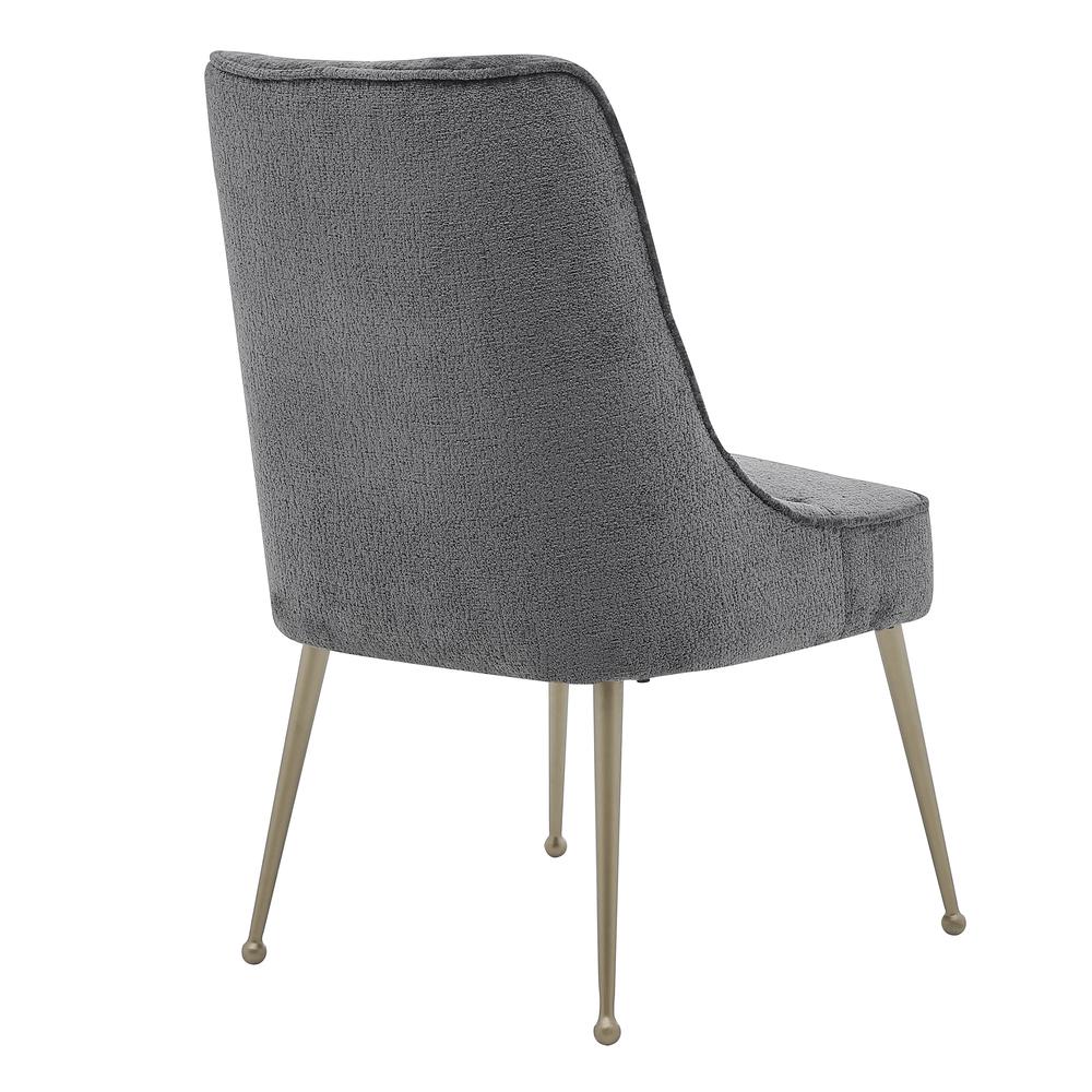 Cedric KD Fabric Dining Side Chair Gold Legs, (Set of 2)