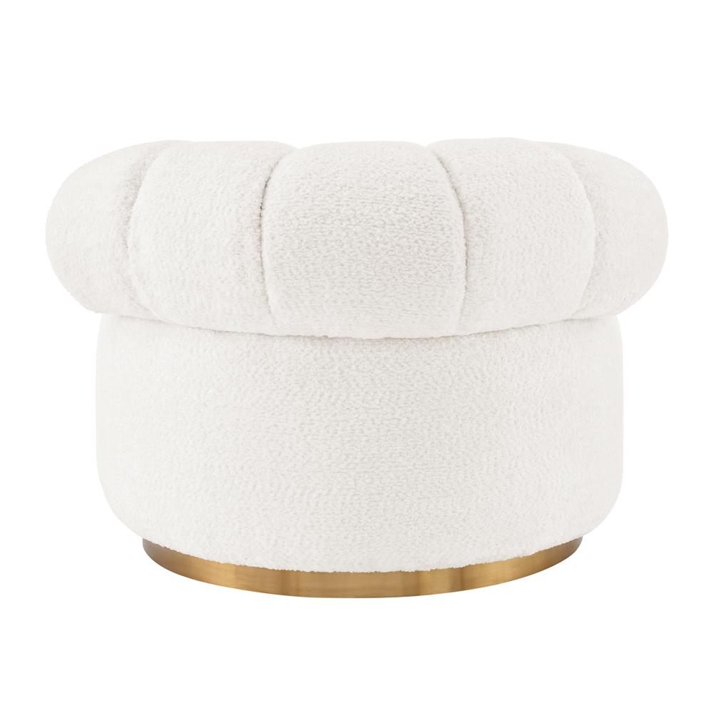 Marcy Fabric w/ Gold Base Swivel Accent Chair