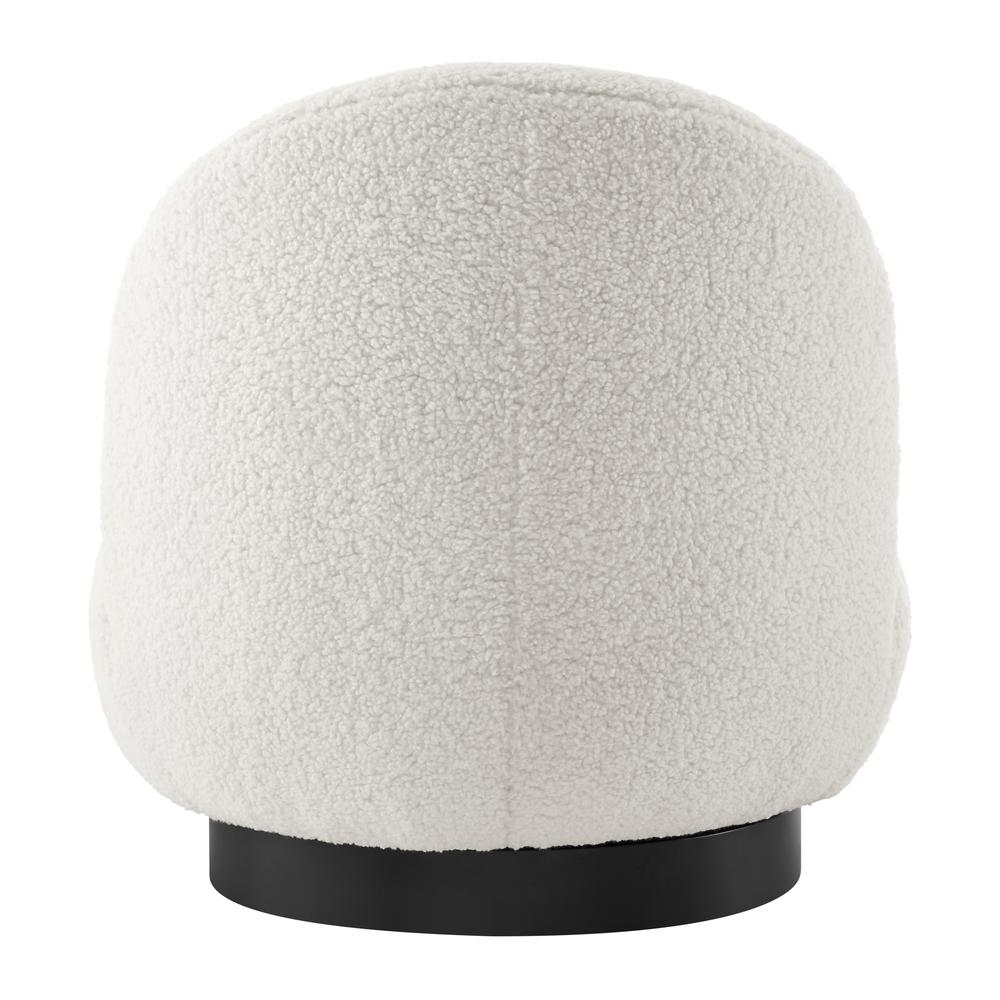 Zolia Faux Shearling Swivel Accent Chair