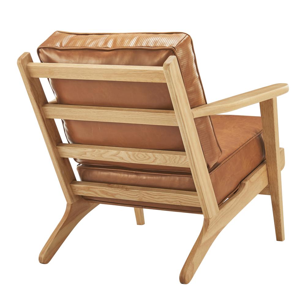 Albert PU Accent Arm Chair, Borneo Chocolate